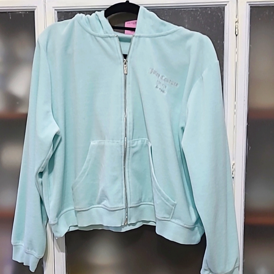 Juicy Couture Mint Green Velour Hoodie